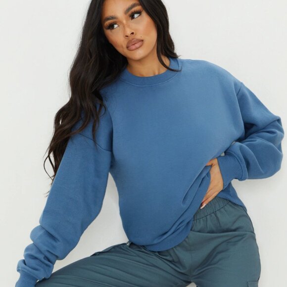 Pretty Little Thing Dusty Blue Sweatshirt Size XL - Picture 6 of 6